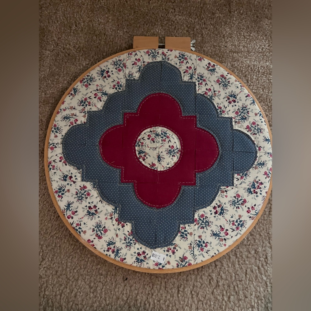 Floral Embroidery Hoop Art